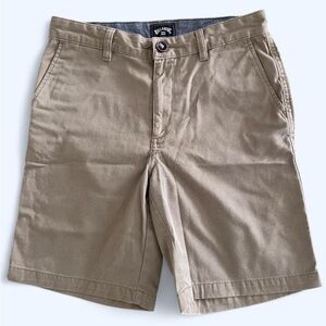 Billabong Men's Khaki Flat Front Shorts Classic dadcore golf surf summer